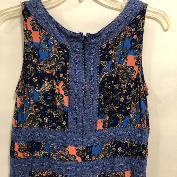 eShakti dress EUC  m/s blue, peasant boho style - Picture 9 of 15